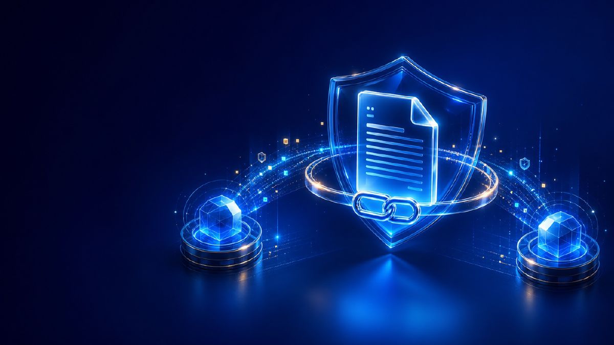 A protected sharing link being generated for a document in the archive.