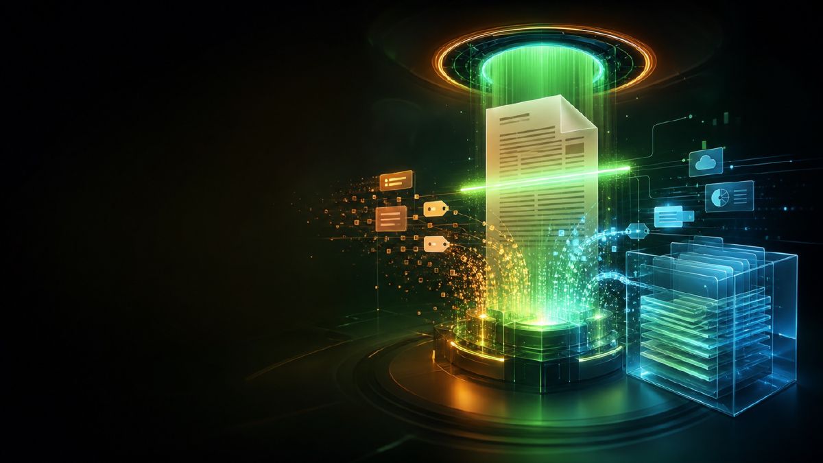 A document upload in progress with background text extraction.